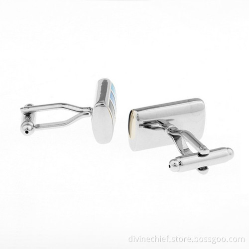 Custom Three-Color Enamel Cufflinks, High Quality Men Cufflinks For Gift